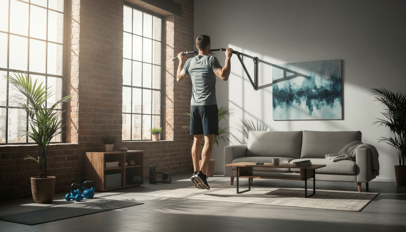 Hombre adulto entrenando con enfoque y determinación en ambiente natural