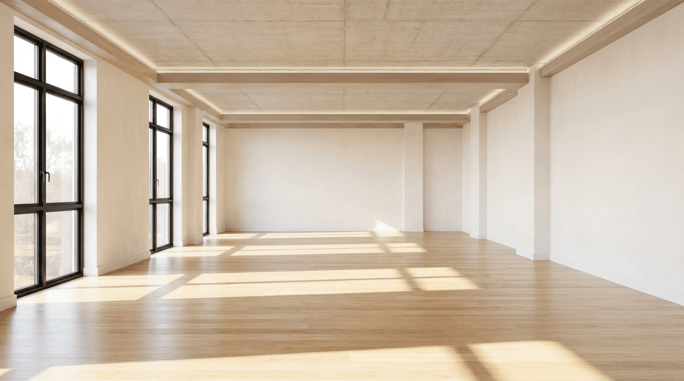 Espacio minimalista y limpio para sesiones de coaching personalizadas